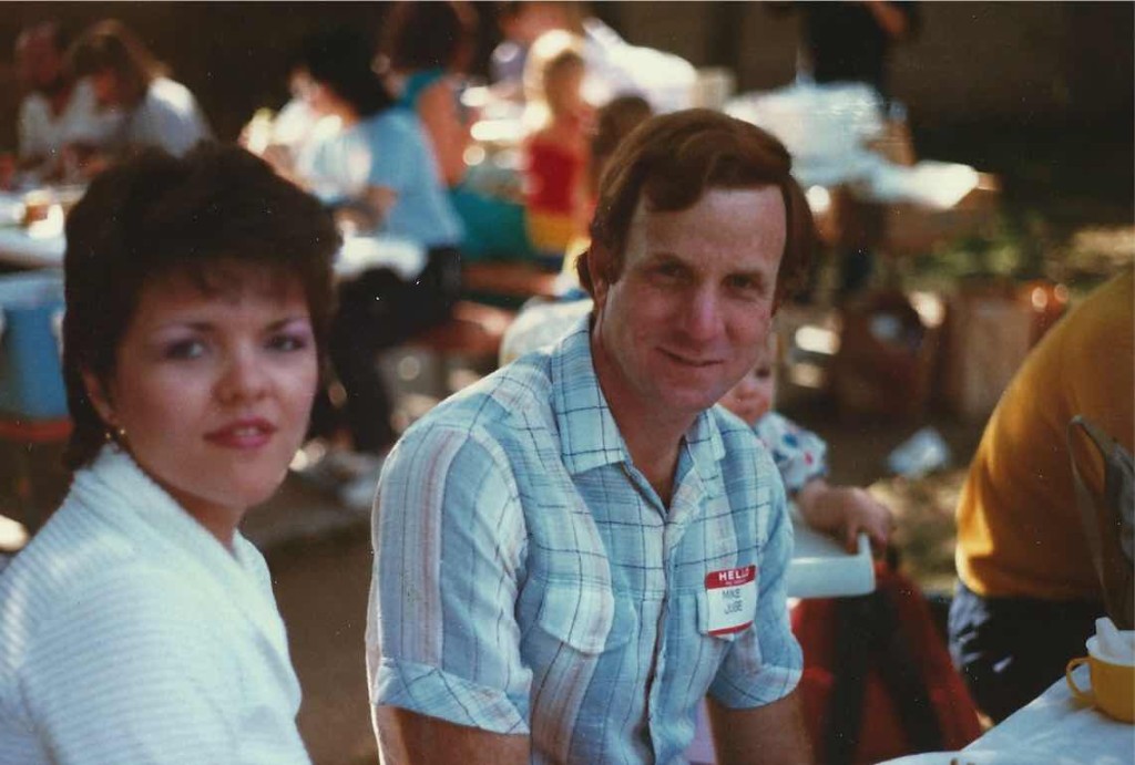 Mike Jube with his wife Susan, 1986