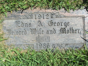 Edna George grave 9-30-15