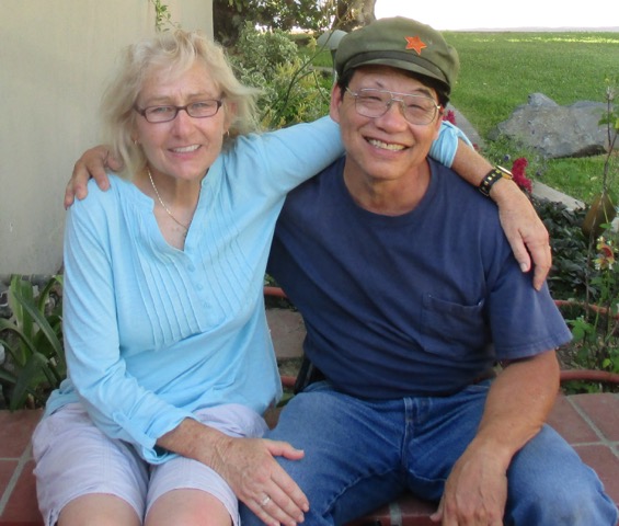 Classmates Helen (Edwards) Toyoda and Henry Sakaida on August 30, 2014 at her home in Arcadia.