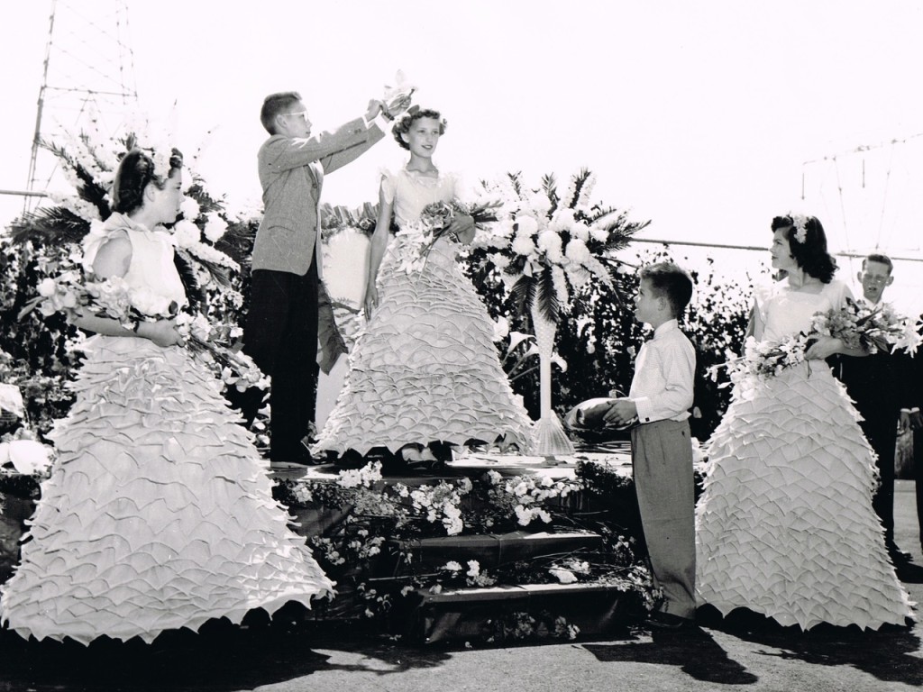 May Festival, 1954. Buddy Baker crowns Queen Judy Morrison